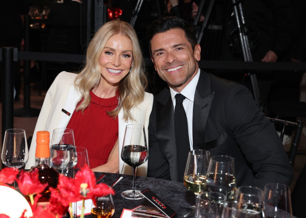 Kelly Ripa and Mark Consuelos on April 25, 2024.