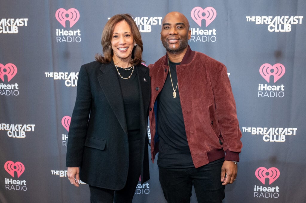 Vice President Kamala Harris with Charlemagne the God on October 15, 2024.