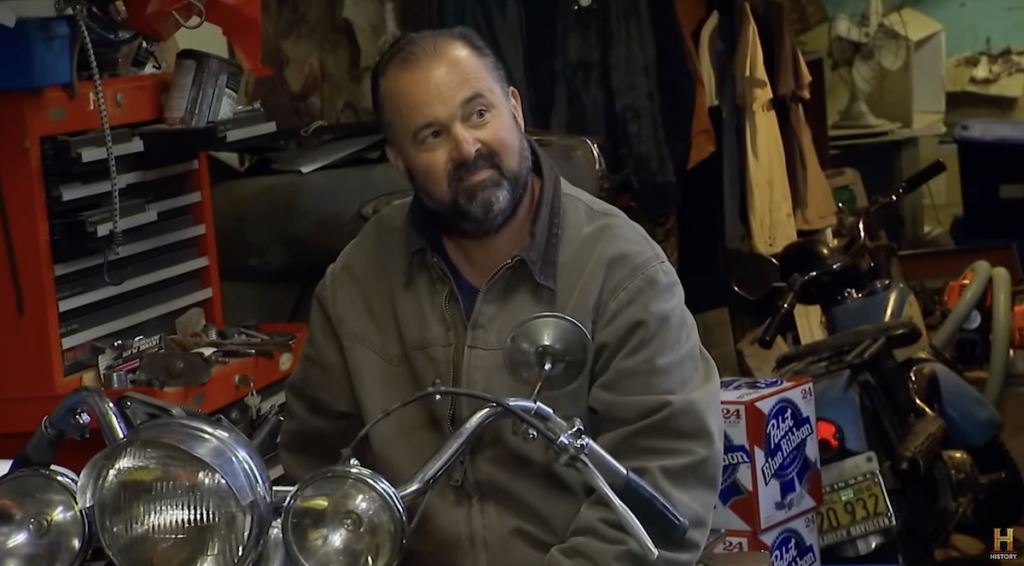 Frank Fritz on a motorcycle