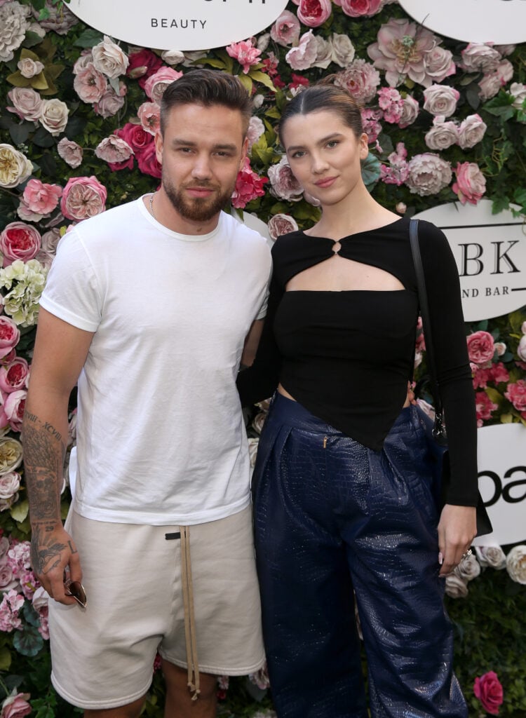 Liam Payne and Maya Henry attend the eBay & GBK Brand Bar Pre-Oscar Luxury Lounge at Beverly Wilshire, A Four Seasons Hotel on March 26, 2022 in Beverly Hills, California. 