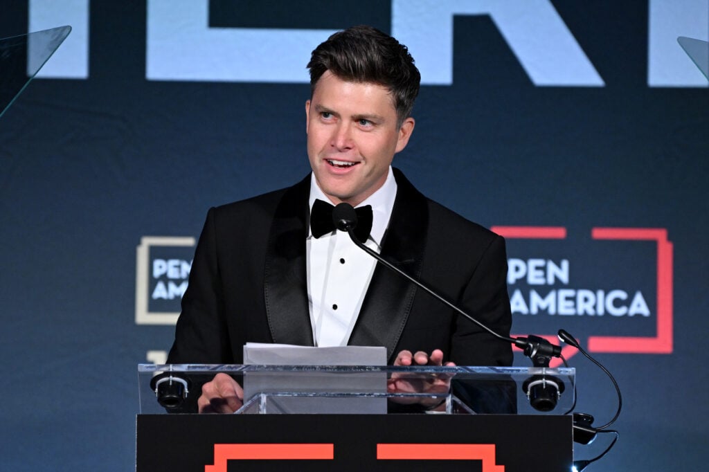 Colin Jost hosts the 2023 PEN America Literary Gala at American Museum of Natural History on May 18, 2023 in New York City.