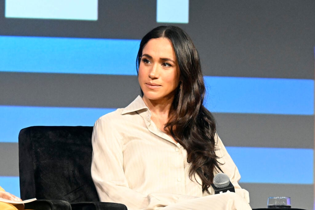 Meghan, Duchess of Sussex speaks onstage during the Breaking Barriers, Shaping Narratives: How Women Lead On and Off the Screen panel during the 2024 SXSW Conference and Festival at Austin Convention Center on March 08, 2024 in Austin, Texas. 