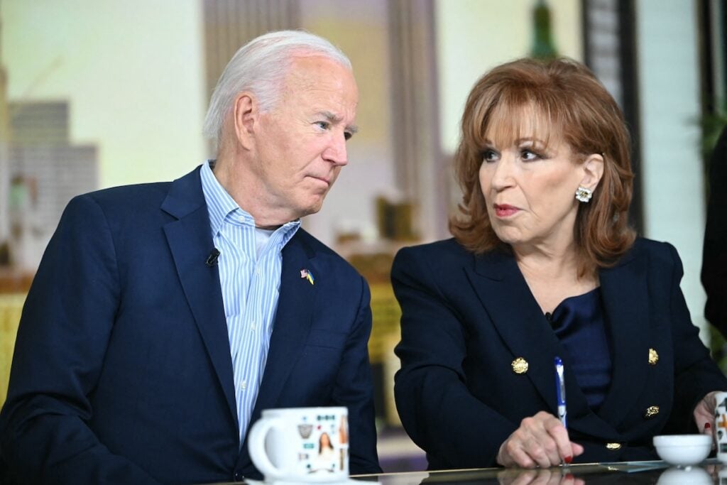 Joy Behar with Joe Biden On the view