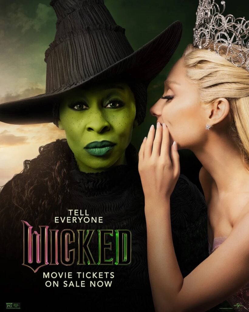 Ariana Grande and Cynthia Erivo star as Glinda and Elphaba in 'Wicked'. 